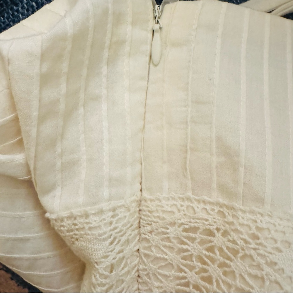 INC Couture White Spagetti Strap Empire Waist Tier Summer‎ Dress Size 12 - Picture 4 of 5
